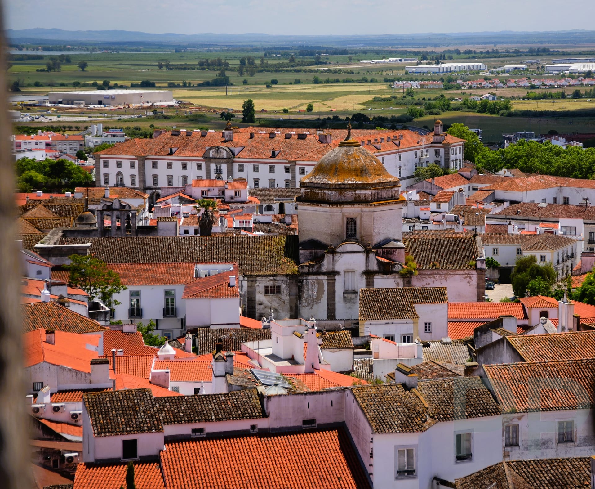 View over &Eacute;vora and the surrounding countryside from the cathedral rooftop