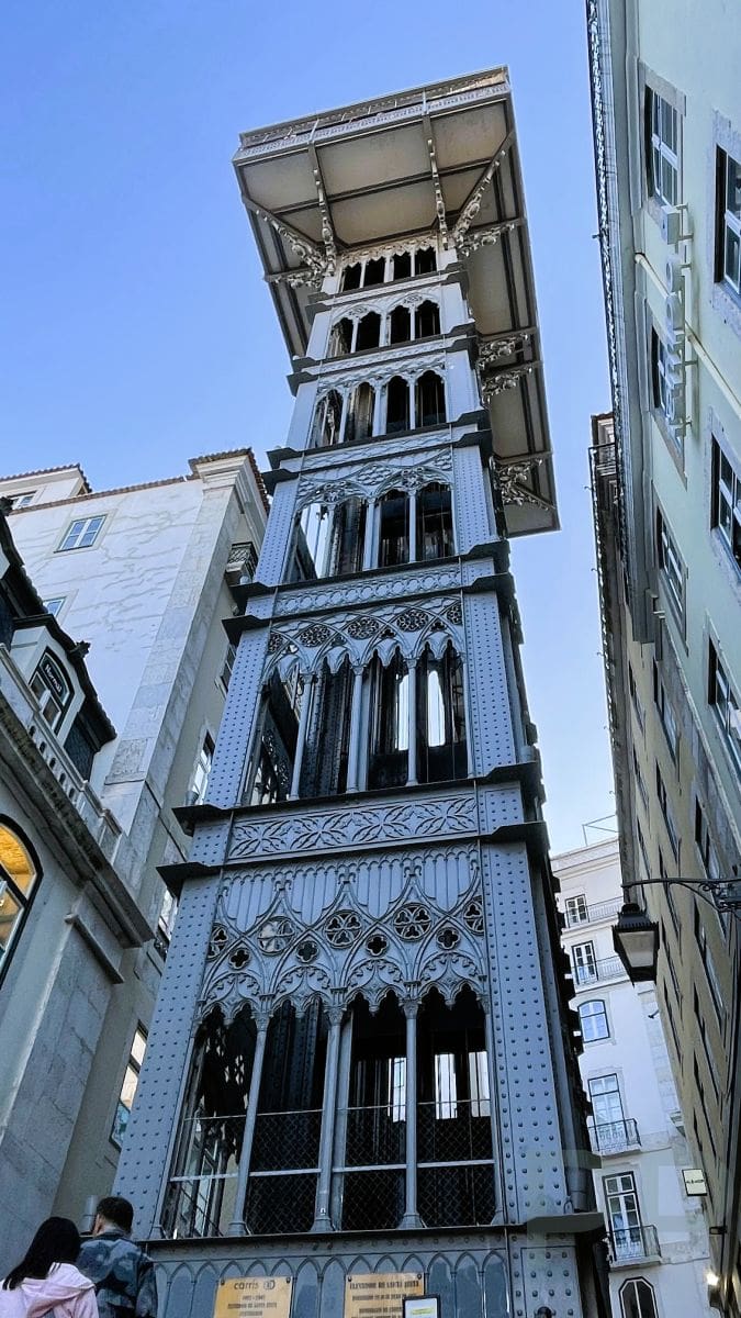 Lisbon elevator/funicular used to navigate steep streets between neighborhoods.