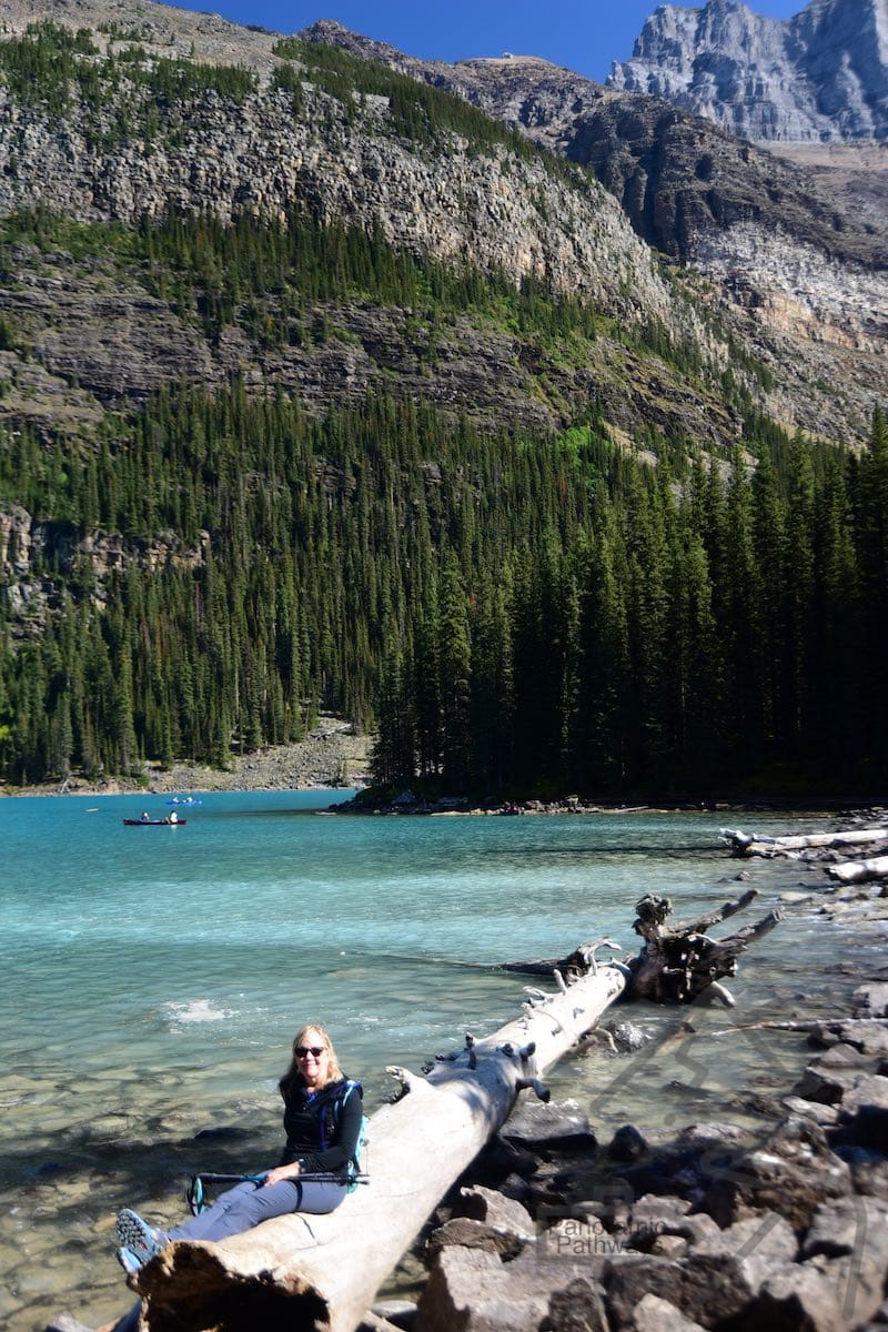 Views along the shoreline of Lake Louise in Banff National Park