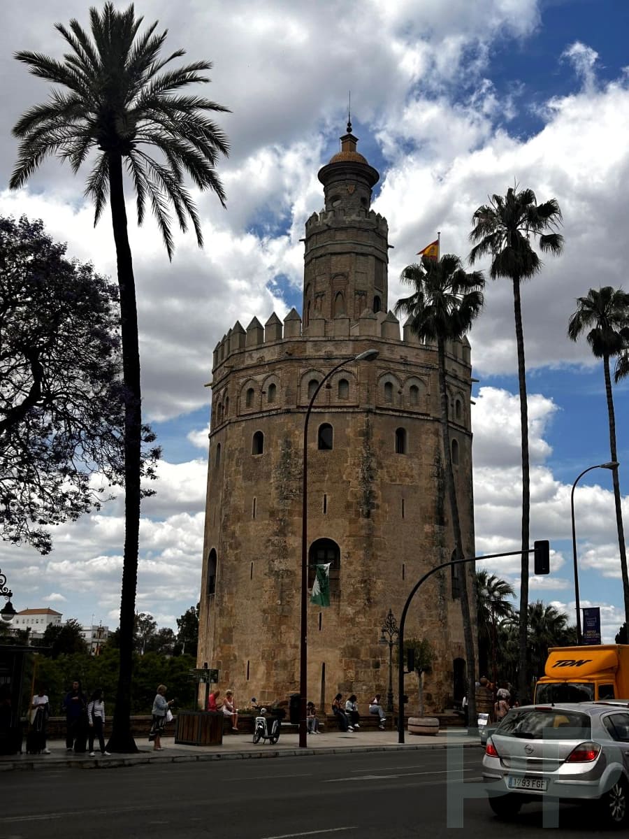 Torre del Oro tower beside the river in Seville