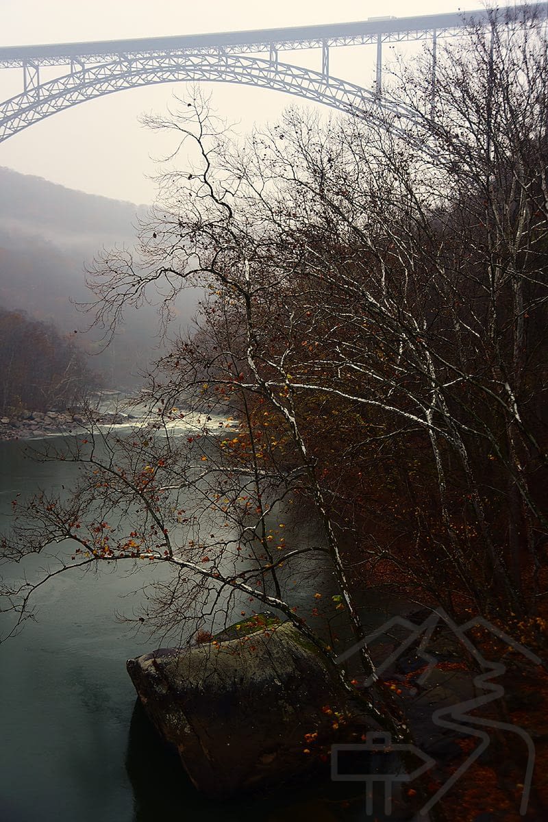 View of New River and Bridge from Fayette Station Road