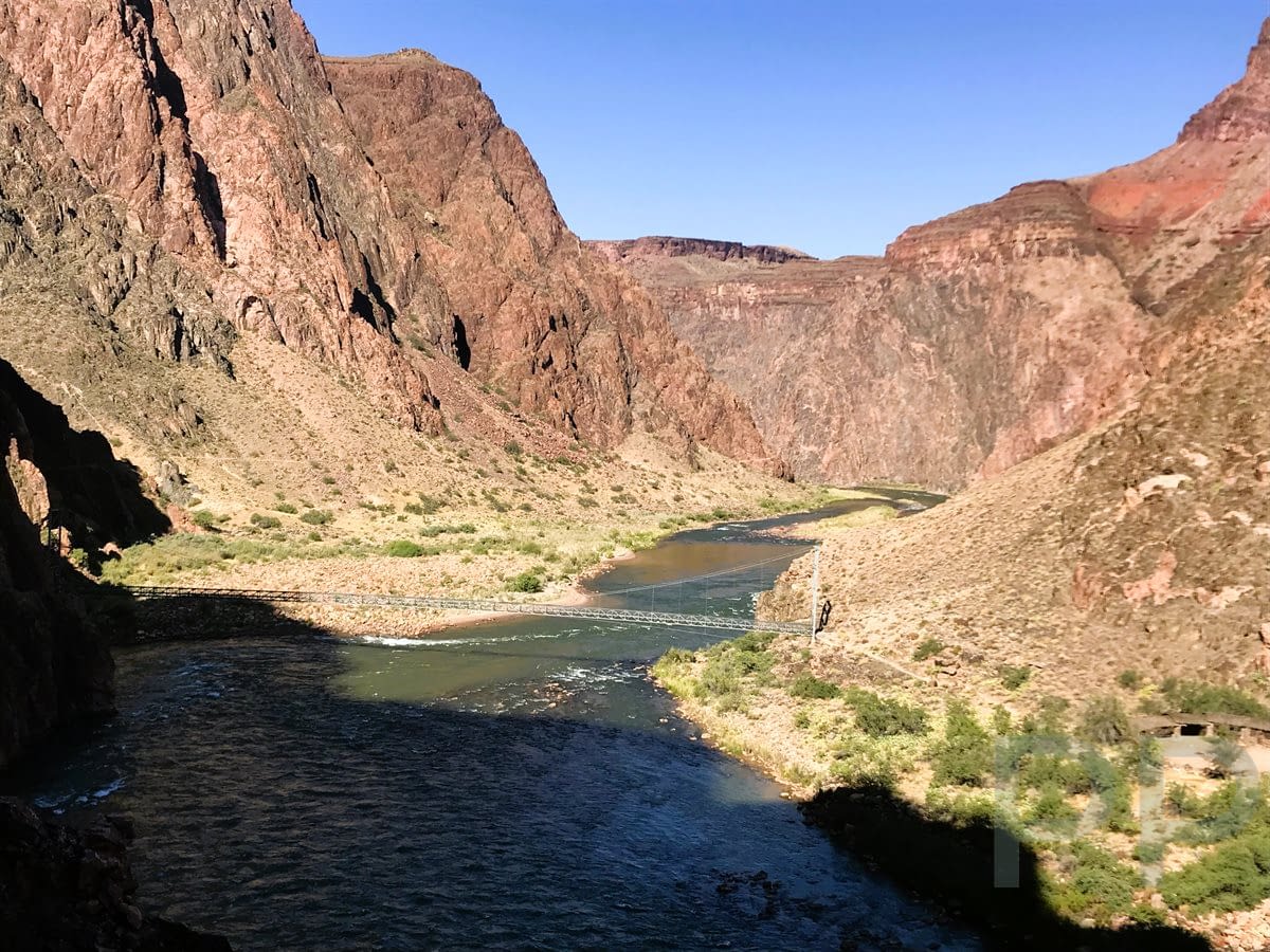 Colorado River and Silver Bridge from River Trail